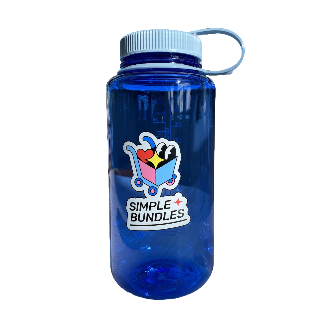 Water Bottle 3-Pack - Cornflower with Baby Blue Lid