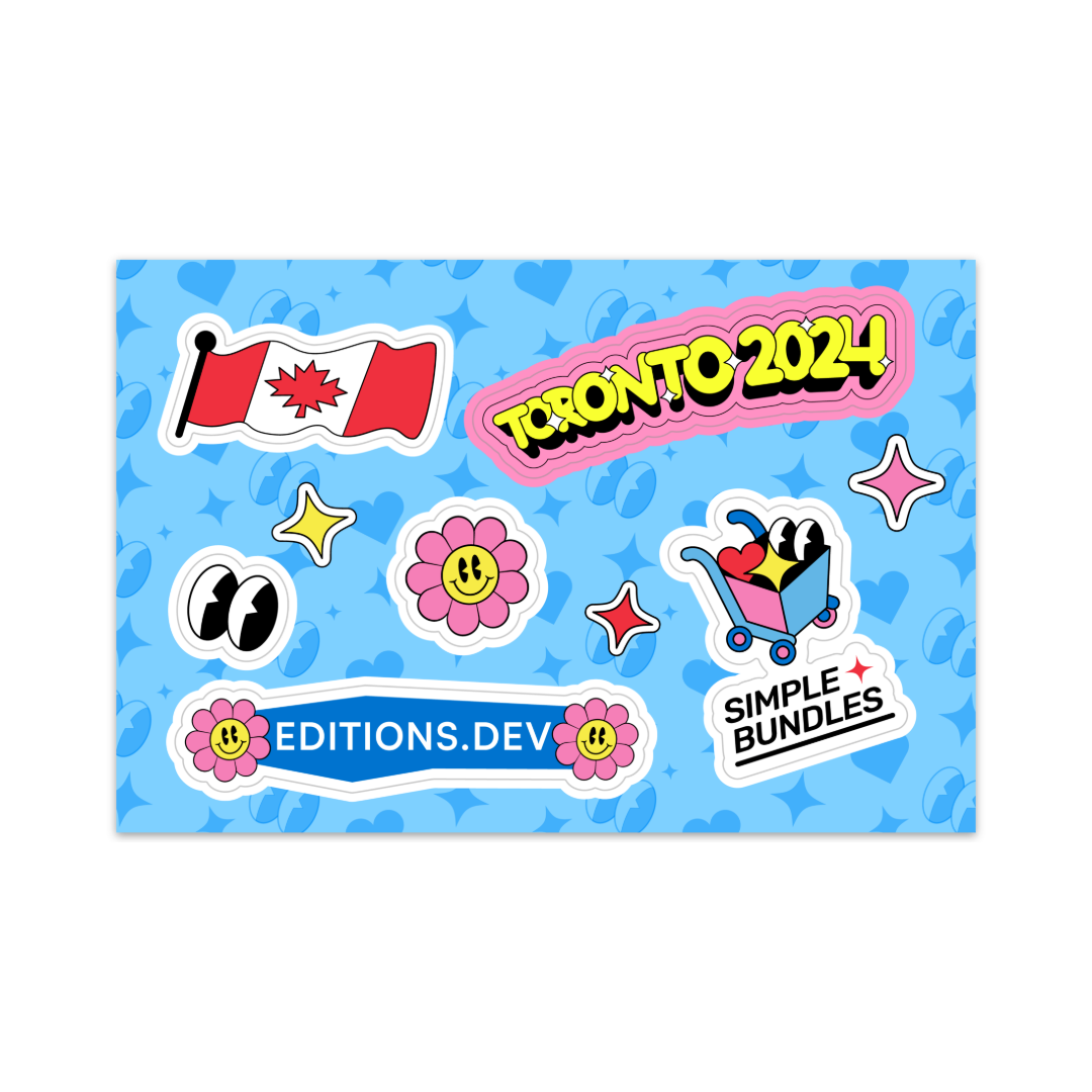 Editions.dev Sticker Sheet - Toronto 2024