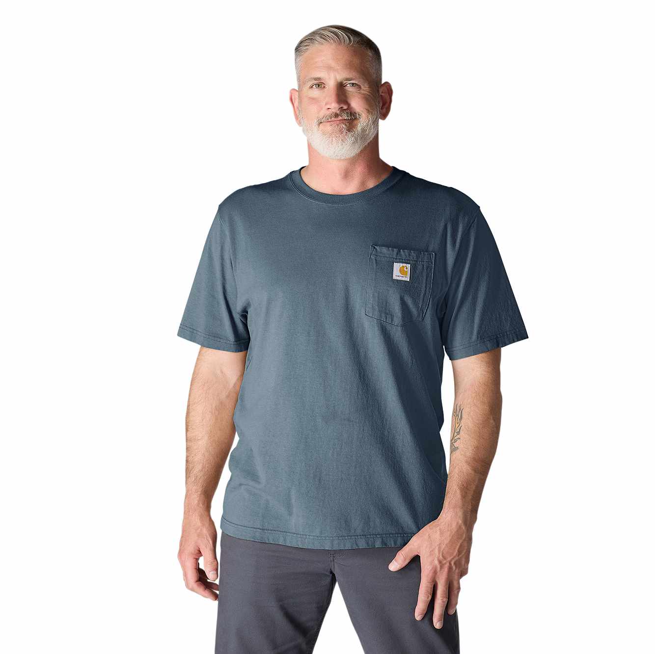 Carhartt Iconic K87 Pocket T-Shirt - Bluestone