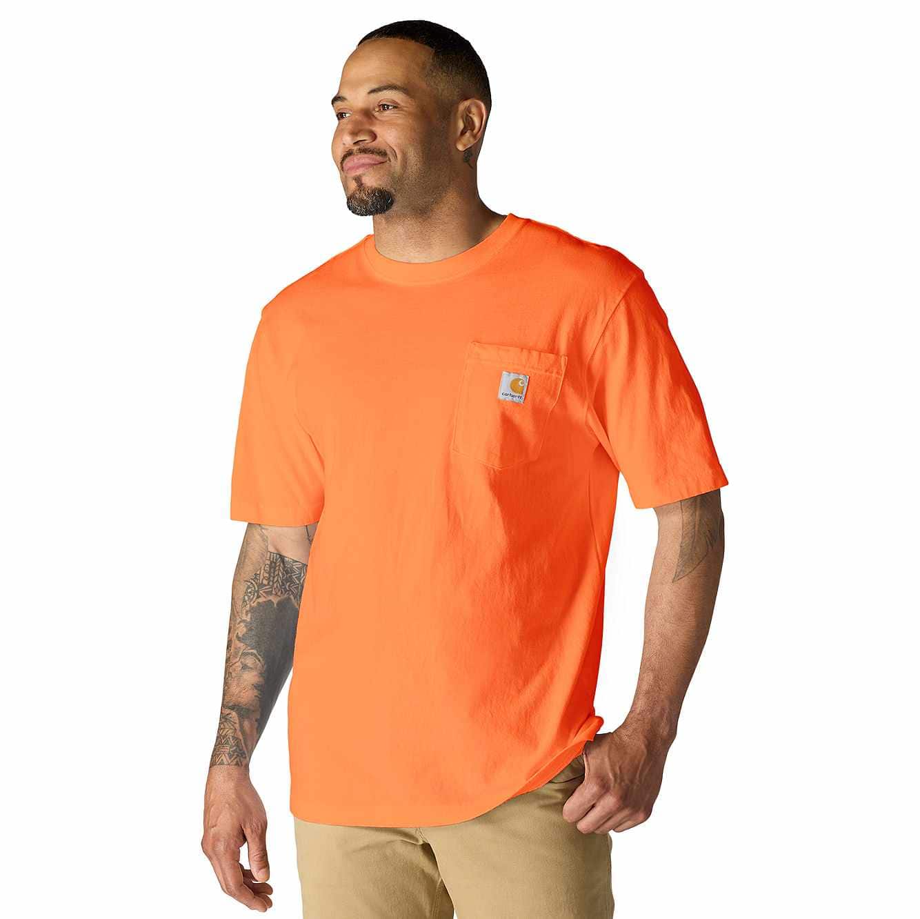 Carhartt Iconic K87 Pocket T-Shirt - Brite Orange