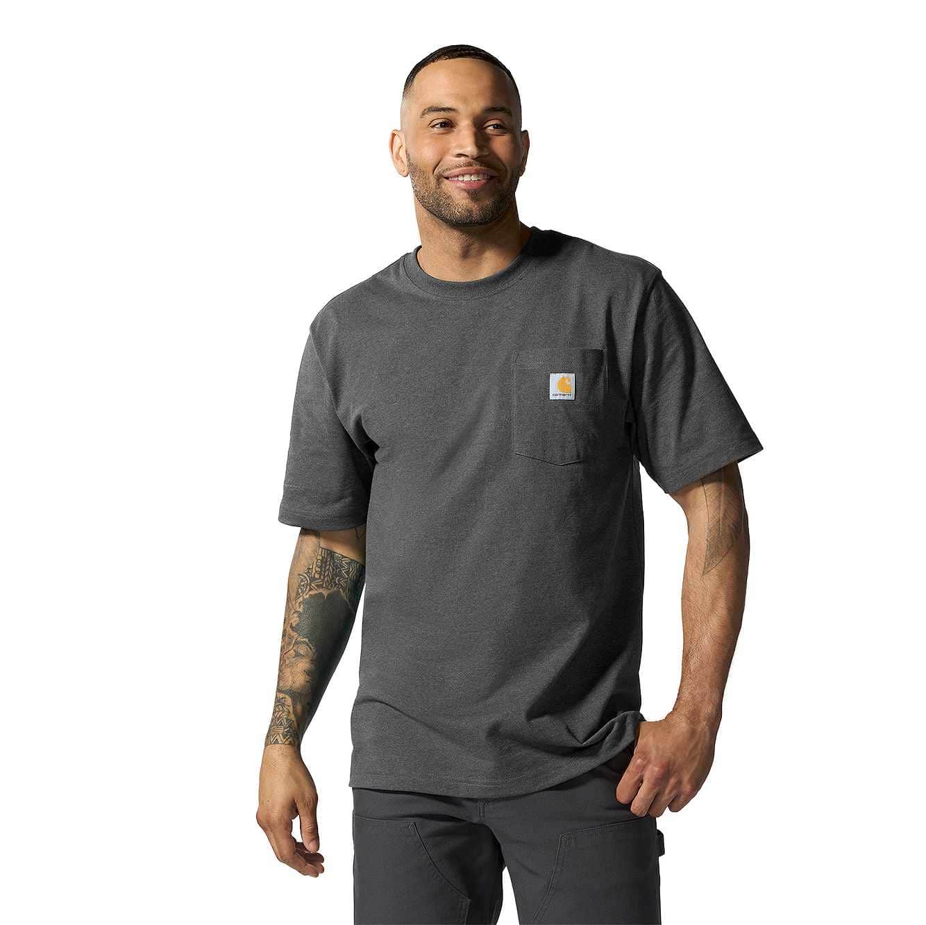 Carhartt Iconic K87 Pocket T-Shirt - Carbon Heather