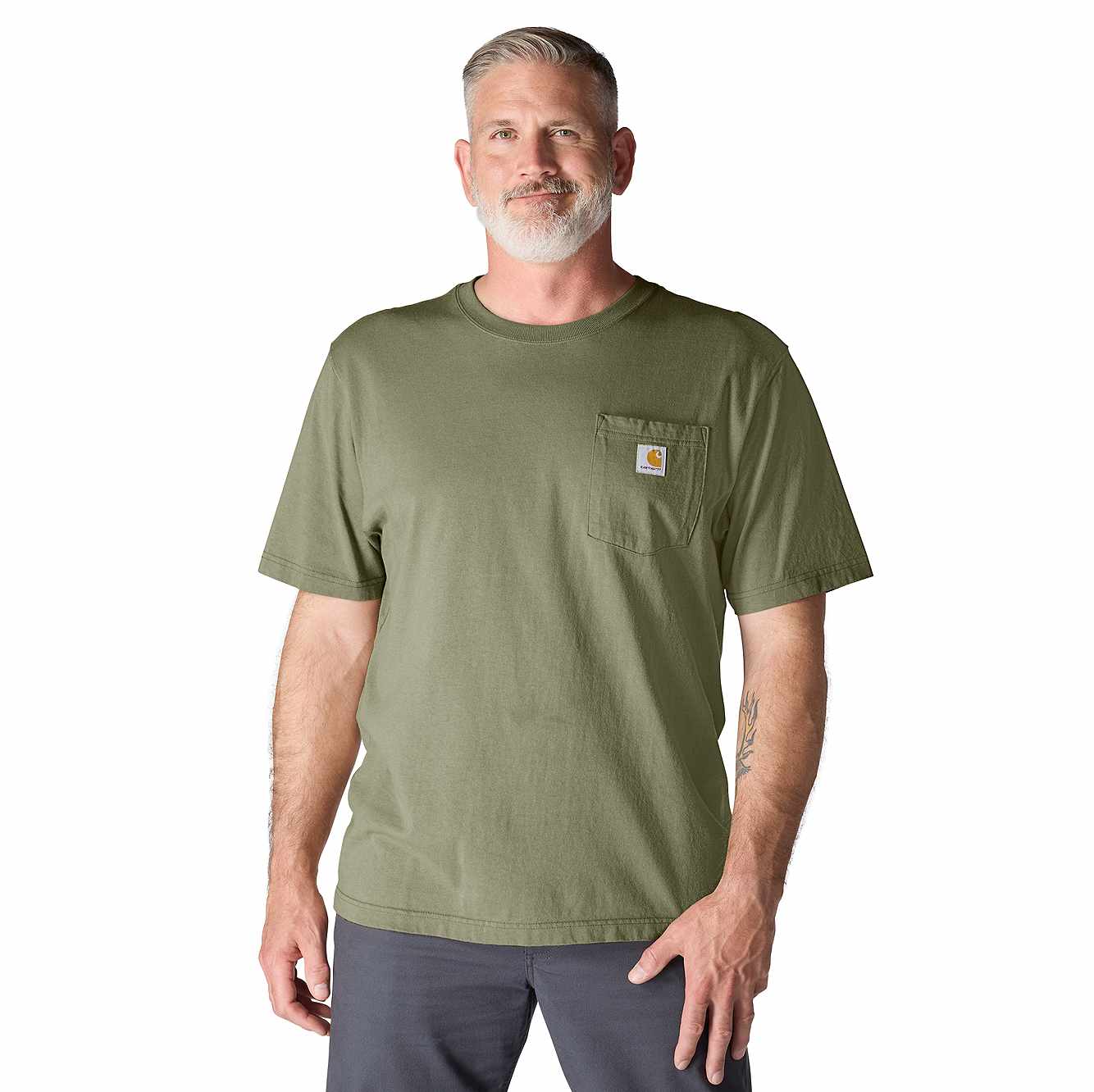 Carhartt Iconic K87 Pocket T-Shirt - Dusty Olive