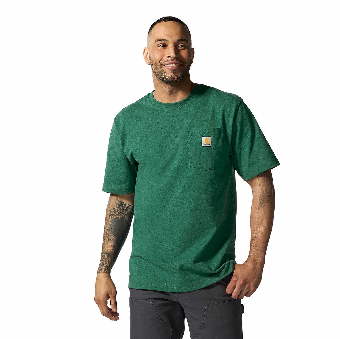 Carhartt Iconic K87 Pocket T-Shirt - North Woods Heather