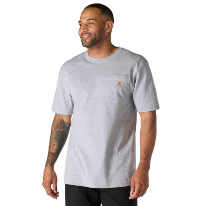 Carhartt Iconic K87 Pocket T-Shirt - Heather Gray