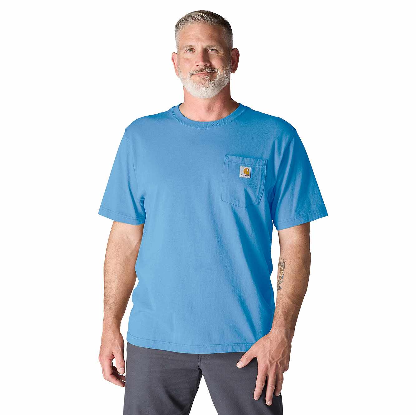 Carhartt Iconic K87 Pocket T-Shirt - Tranquil Blue